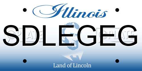 SDLEGEG Illinois License Plate