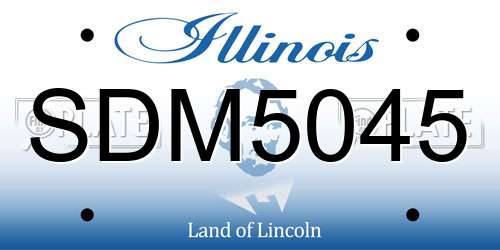 SDM5045 Illinois License Plate