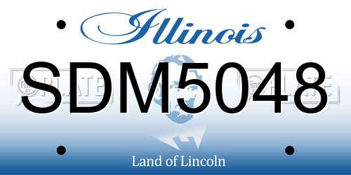 SDM5048 Illinois License Plate