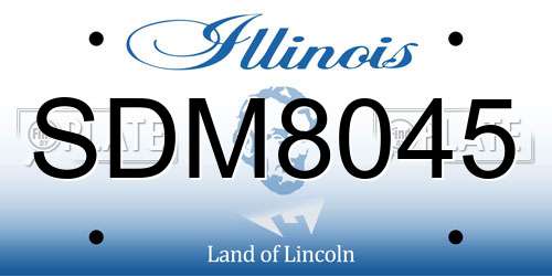 SDM8045 Illinois License Plate