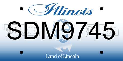 SDM9745 Illinois License Plate