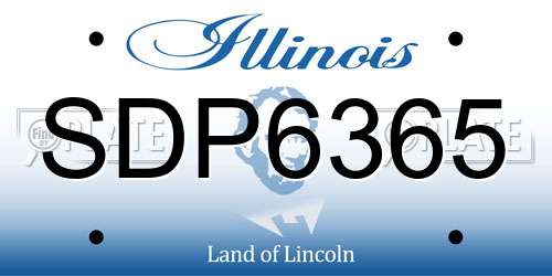 SDP6365 Illinois License Plate