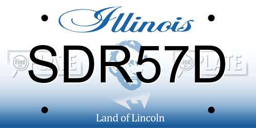 SDR57D Illinois License Plate