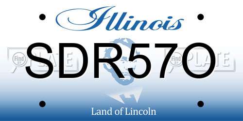 SDR57O Illinois License Plate