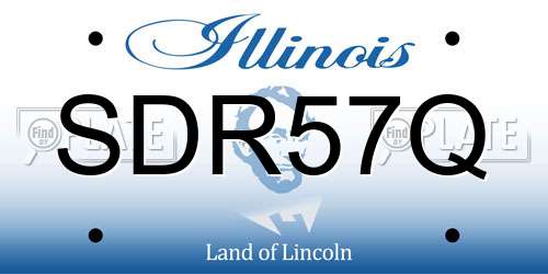SDR57Q Illinois License Plate