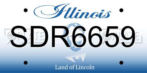 SDR6659 Illinois License Plate