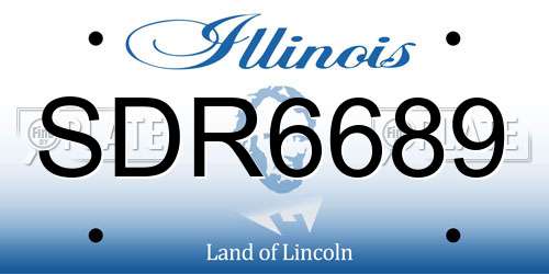 SDR6689 Illinois License Plate