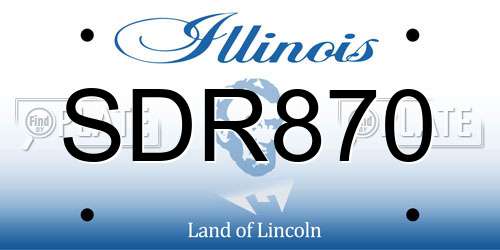 SDR870 Illinois License Plate
