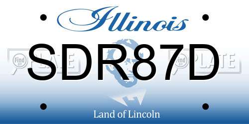 SDR87D Illinois License Plate