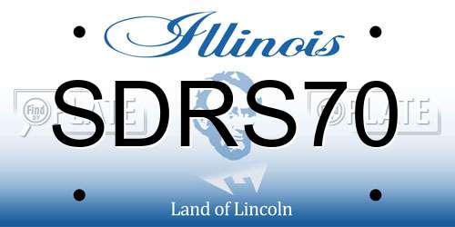 SDRS70 Illinois License Plate