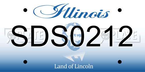 SDS0212 Illinois License Plate
