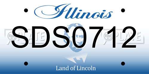 SDS0712 Illinois License Plate