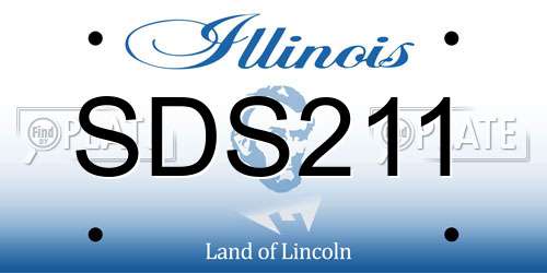SDS211 Illinois License Plate