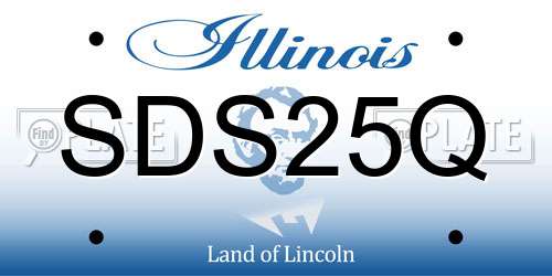 SDS25Q Illinois License Plate