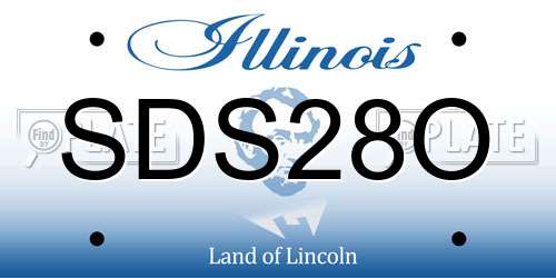 SDS28O Illinois License Plate