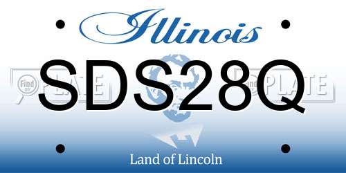 SDS28Q Illinois License Plate