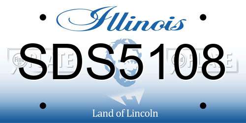 SDS5108 Illinois License Plate