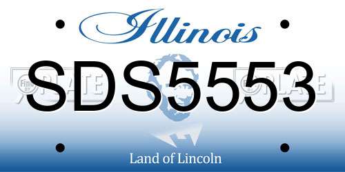 SDS5553 Illinois License Plate