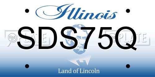 SDS75Q Illinois License Plate