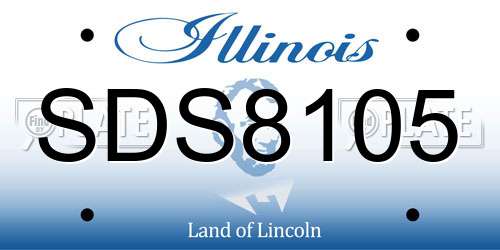 SDS8105 Illinois License Plate