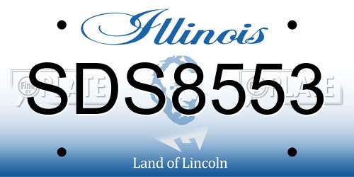 SDS8553 Illinois License Plate