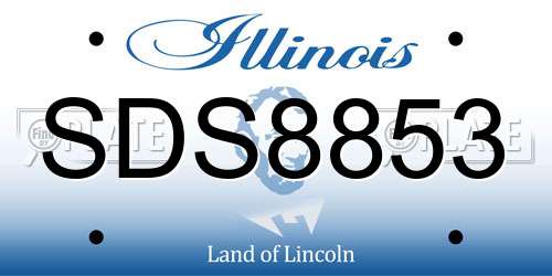 SDS8853 Illinois License Plate