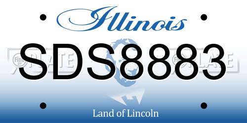 SDS8883 Illinois License Plate