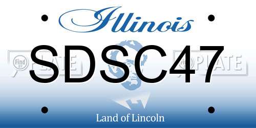 SDSC47 Illinois License Plate