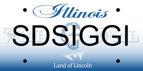 SDSIGGI Illinois License Plate