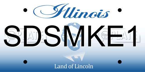 SDSMKE1 Illinois License Plate
