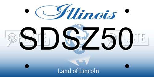 SDSZ50 Illinois License Plate