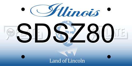 SDSZ80 Illinois License Plate