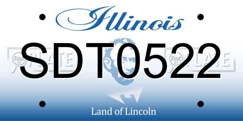 SDT0522 Illinois License Plate