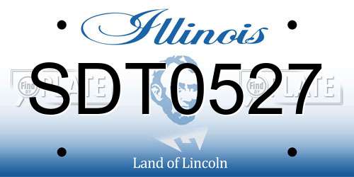 SDT0527 Illinois License Plate