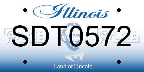 SDT0572 Illinois License Plate