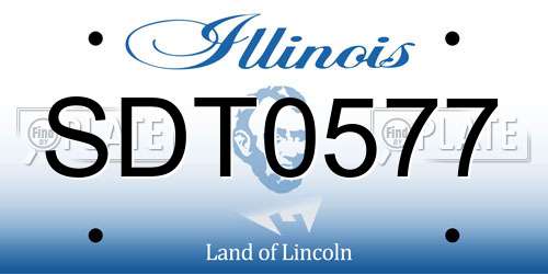 SDT0577 Illinois License Plate