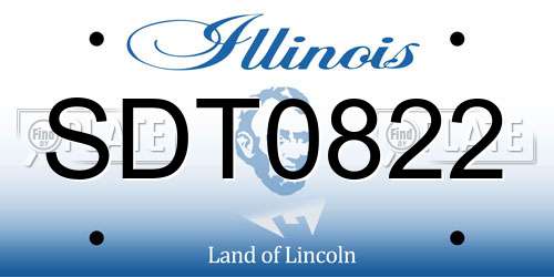 SDT0822 Illinois License Plate