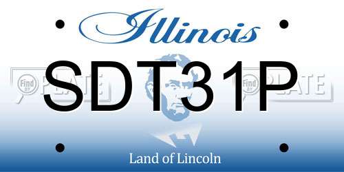 SDT31P Illinois License Plate