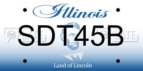 SDT45B Illinois License Plate