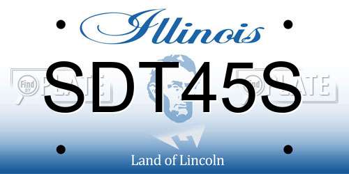 SDT45S Illinois License Plate