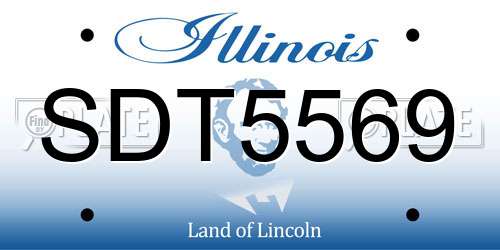 SDT5569 Illinois License Plate