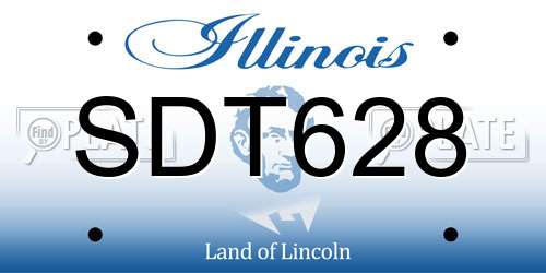 SDT628 Illinois License Plate