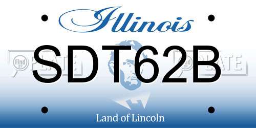 SDT62B Illinois License Plate