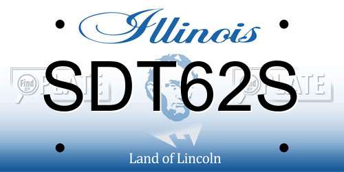 SDT62S Illinois License Plate