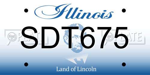 SDT675 Illinois License Plate