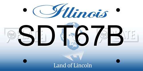 SDT67B Illinois License Plate