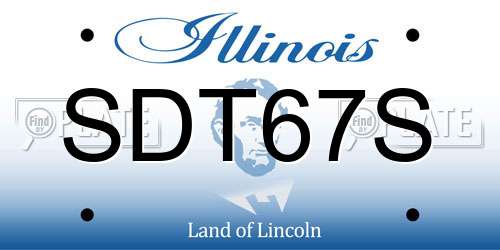 SDT67S Illinois License Plate