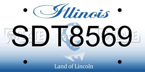 SDT8569 Illinois License Plate
