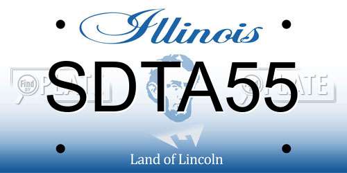 SDTA55 Illinois License Plate