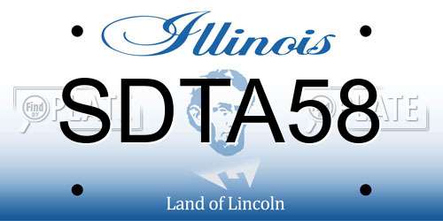 SDTA58 Illinois License Plate